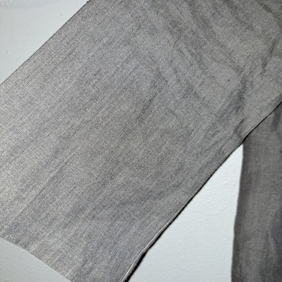 Bryan Walker Gray Double Breasted Linen Blazer Size Small - Picture 3 of 7